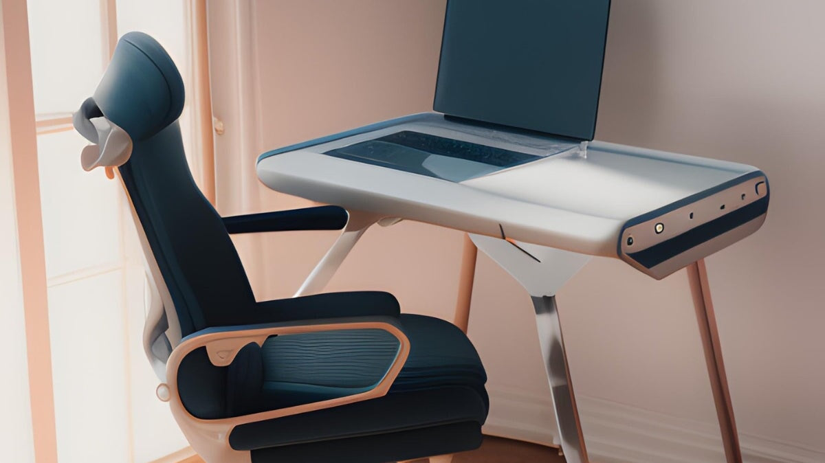 un bureau et une chaise de travail