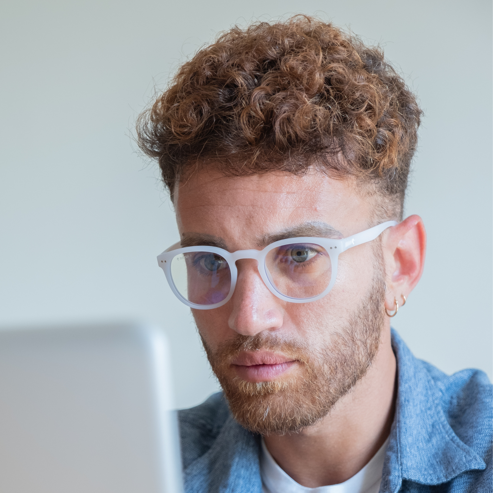 lunettes anti lumière bleue pour écran aux verres clair pour homme sans correction stockholm coloris frost