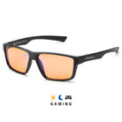 Lunettes gaming one anti lumière bleue  avec verres ambrés Horus X sur fond blanc