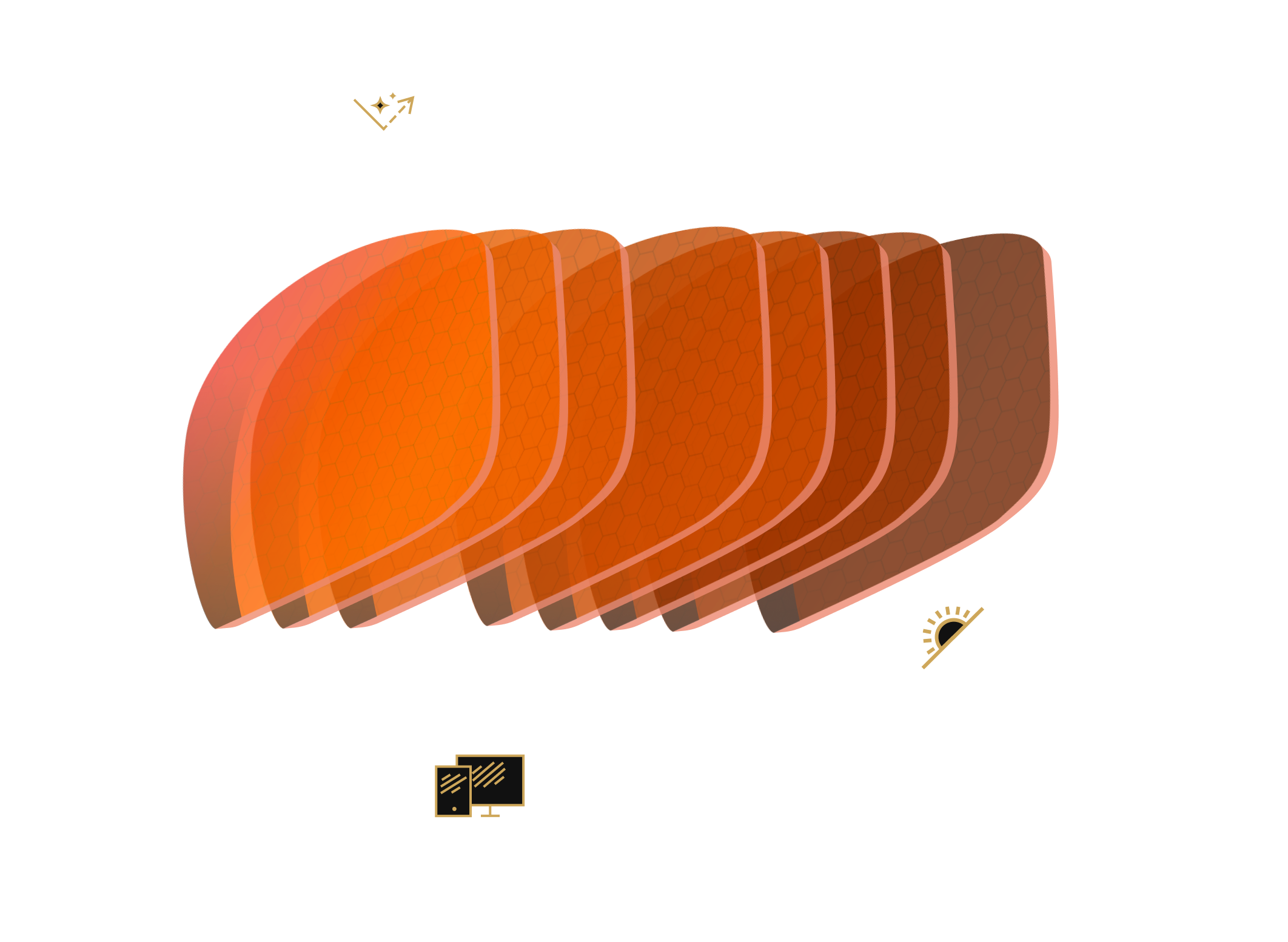 visuel montrant les différentes couches et traitement du verre Plasma des lunettes gaming horus x