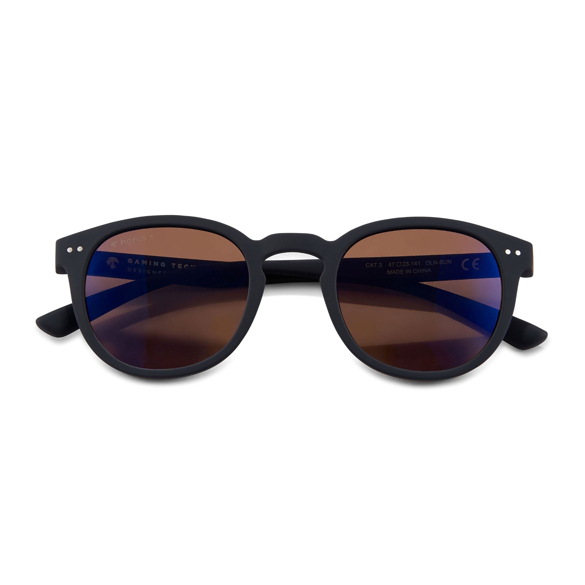 Lunettes de soleil anti lumière bleue Urban Sun branches repliées sur fond blanc